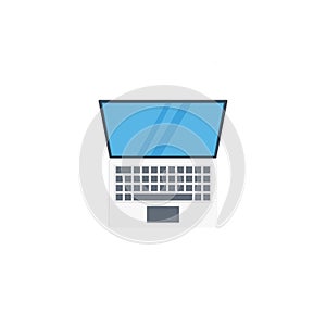 Laptop vector flat colour icon