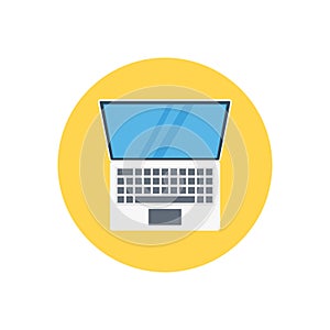 Laptop vector flat colour icon