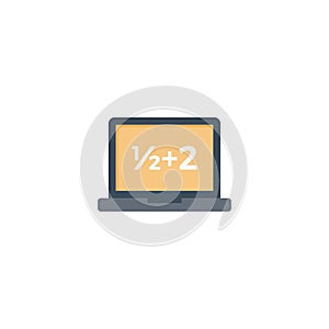 Laptop vector flat colour icon