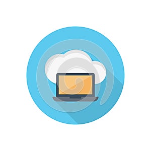 Laptop vector flat colour icon