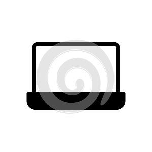 Laptop vector glyph flat icon