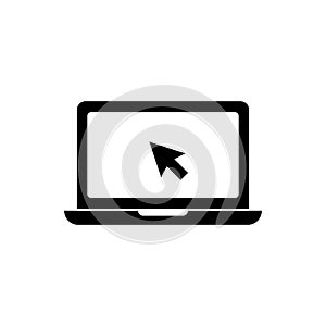 Laptop vector icon, notebook symbol