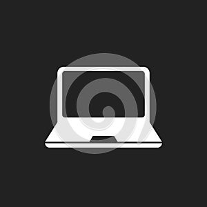 Laptop vector illustration. Notebook flat icon. Pc symbol