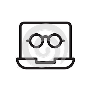 Laptop vector thin line icon