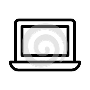 Laptop vector thin line  icon