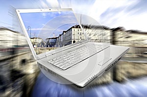 Laptop virtual journey