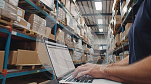 The Laptop in Warehouse.AI generated image