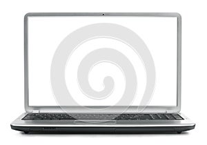 Laptop on white background