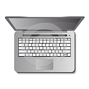 Laptop on White Background. Vector Illustration.