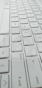 Laptop white keypads photo