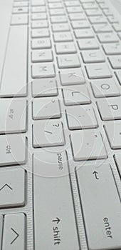 Laptop white keypads