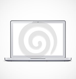 Laptop with white screen