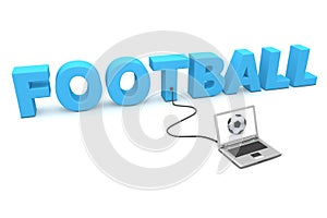 Laptop Wired to Football