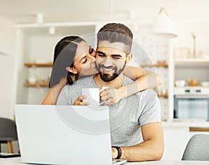 laptop woman man couple computer indoor technology young together lifestyle happy home love using