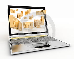 Laptop and WWW words