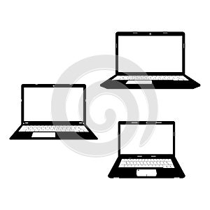 Laptops black icon.