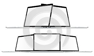 Laptops mockups isolated