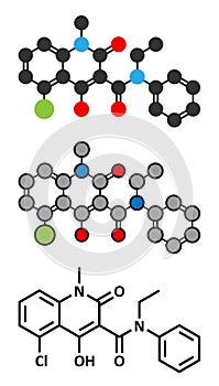 Laquinimod multiple sclerosis drug molecule photo
