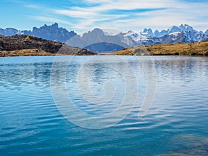 Laramon lake in french alps, Ecrins national park, France