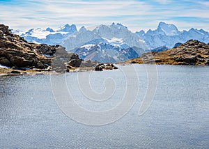 Laramon lake in french alps, Ecrins national park, France