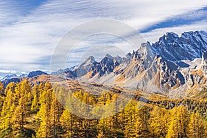 Alpe devero autumnal mountain landscape photo