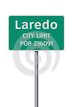 Laredo City Limit road sign photo