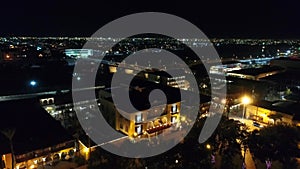 Laredo at Night, Texas, Aerial Flying, Downtown, Amazing Landscape