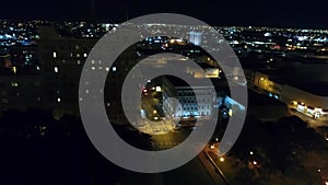 Laredo at Night, Texas, Downtown, Aerial Flying, Amazing Landscape