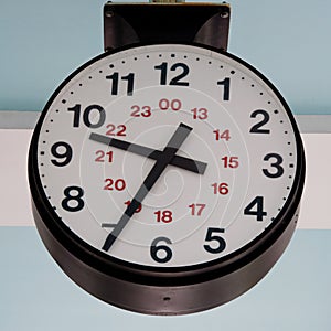 Large 24 hour clock outdoors