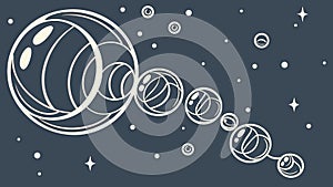 Large Abstract Bubbles Floating, Dynamic Fluid Design, vector design Generative AI