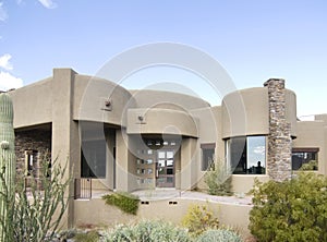 Large Adobe style new home photo