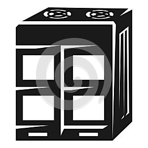 Large air conditioning icon, simple style