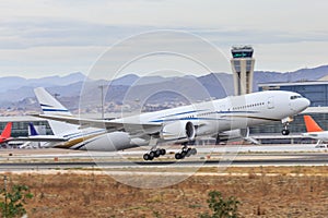 Large airliner take off photo