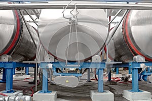 Large aluminum drums tanks and pipelines modern plant for the pr