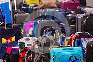 Large large amount of lost baggage