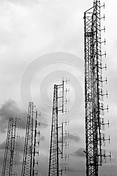 Large antennas of television and telephone signals