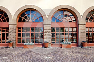 Large arched veranda