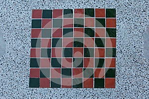 A large background of green and orange