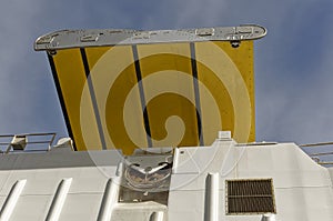 A large Barovane stored on the Top Deck of a seismic Vessel while the Vessel undergoes a refit photo