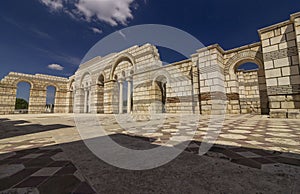 The large basilica in the old capital Pliska in Bulgaria near the town of Shumen