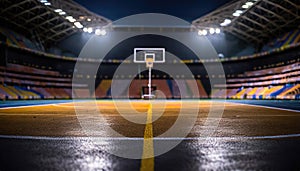 A large basketball arena Generated with AI