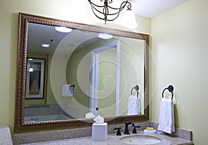 Large bathroom mirror