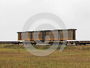 Large Beam on Railway Flatcar