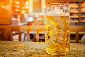 Large Beer in Hofbraeuhaus beer house, Munich, Bavaria, Germany