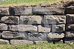 Large block retaining wall photo