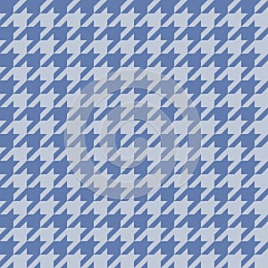 Large Blue Houndstooth Vector Pattern