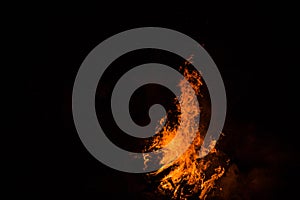 A large bonfire for the holiday