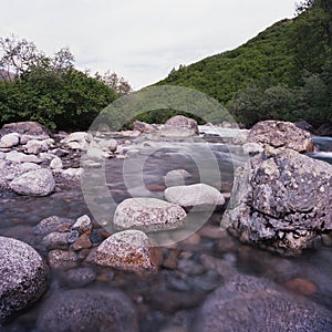 Large boulders in Upper Little Susitna river photo