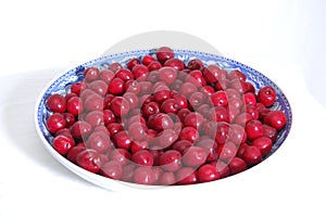 Large bowl of cherries