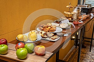 Large Breakfast Spread with Fruit